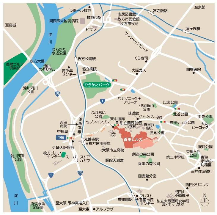 Local guide map.  ■ Peripheral map ■