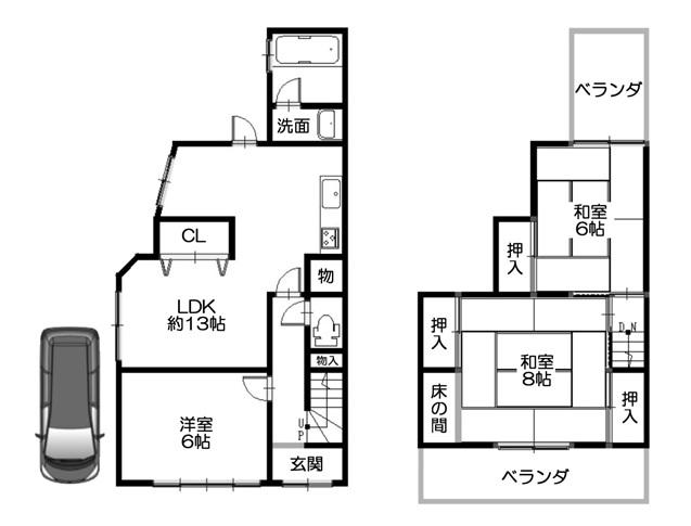 Floor plan. 7.8 million yen, 3LDK, Land area 82.33 sq m , Building area 71.63 sq m