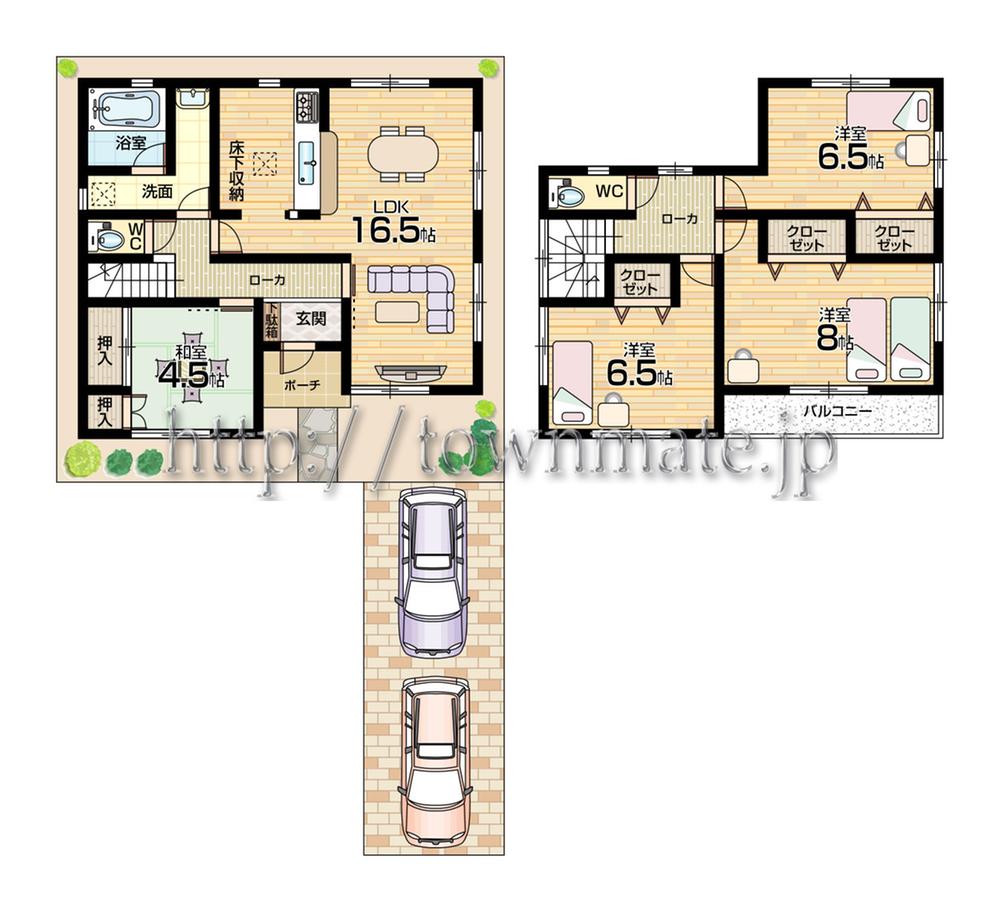 Floor plan. (1 Building), Price 23.8 million yen, 4LDK, Land area 128.09 sq m , Building area 98.41 sq m
