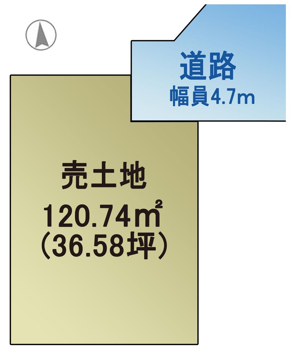 Compartment figure. Land price 18.3 million yen, Land area 120.74 sq m compartment view