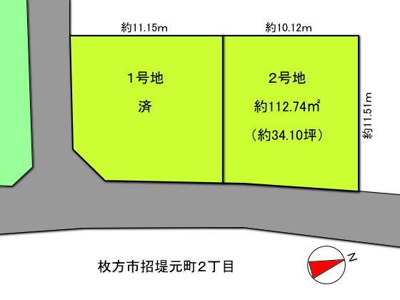 Compartment figure. Land price 14.5 million yen, Land area 113 sq m