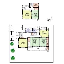Floor plan. 51,800,000 yen, 5DK + S (storeroom), Land area 290.77 sq m , Building area 136.86 sq m