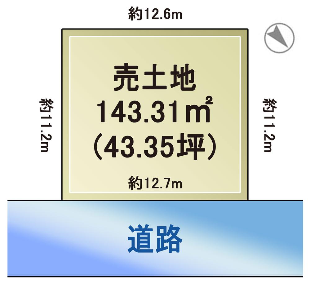 Compartment figure. Land price 17.8 million yen, Land area 143.31 sq m