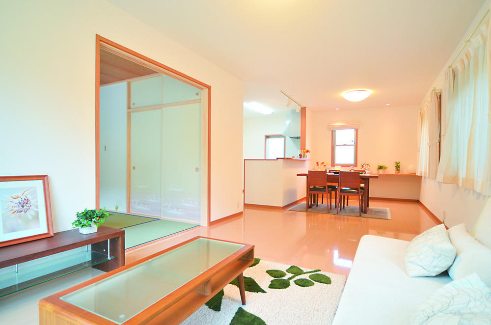 Living. Living-dining Japanese-style room is also living also captures the natural light design  (October 2012) local model house shooting