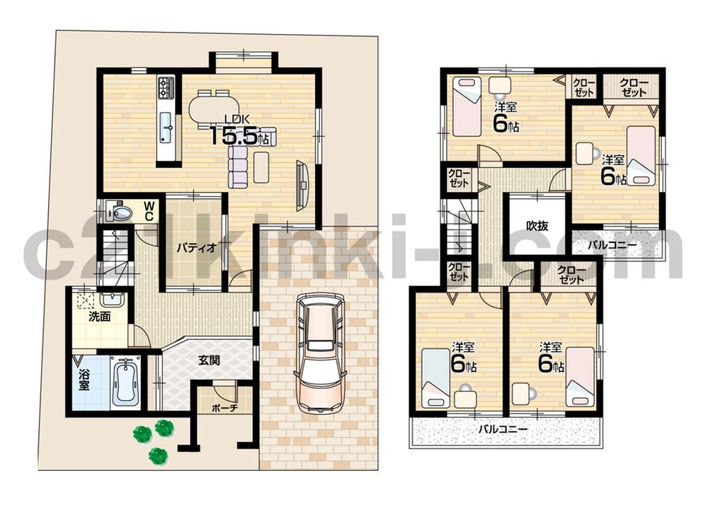 Floor plan. 19,800,000 yen, 4LDK, Land area 104.2 sq m , Building area 99.99 sq m