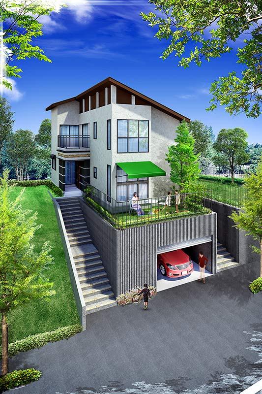 Building plan example (exterior photos). Land 35 square meters ・ Free design. (Appearance Perth)
