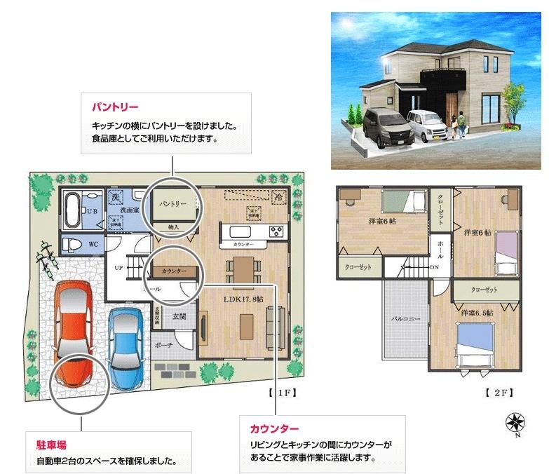 Floor plan. (Tsudaekimae No. 2 locations), Price 29 million yen, 3LDK, Land area 105.08 sq m , Building area 90.25 sq m