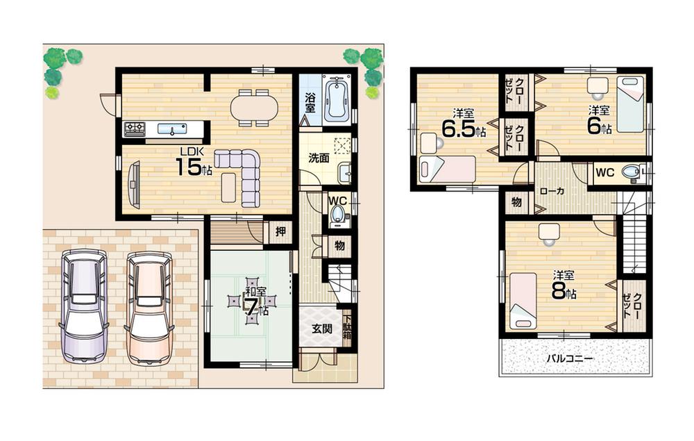 Floor plan. 29,800,000 yen, 4LDK, Land area 114.08 sq m , Building area 98.01 sq m