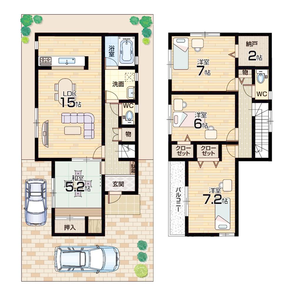 Floor plan. (No. 2 locations), Price 28,900,000 yen, 4LDK, Land area 100.01 sq m , Building area 97.19 sq m