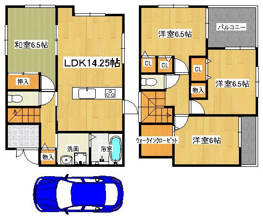 Floor plan. 28.8 million yen, 4LDK, Land area 136.99 sq m , Building area 96.39 sq m   ◆ Floor plan