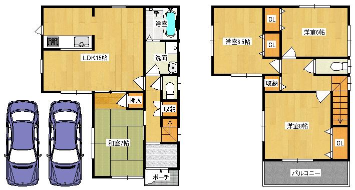 Floor plan. 29,800,000 yen, 4LDK, Land area 114.08 sq m , Building area 98.01 sq m   ◆ Floor plan