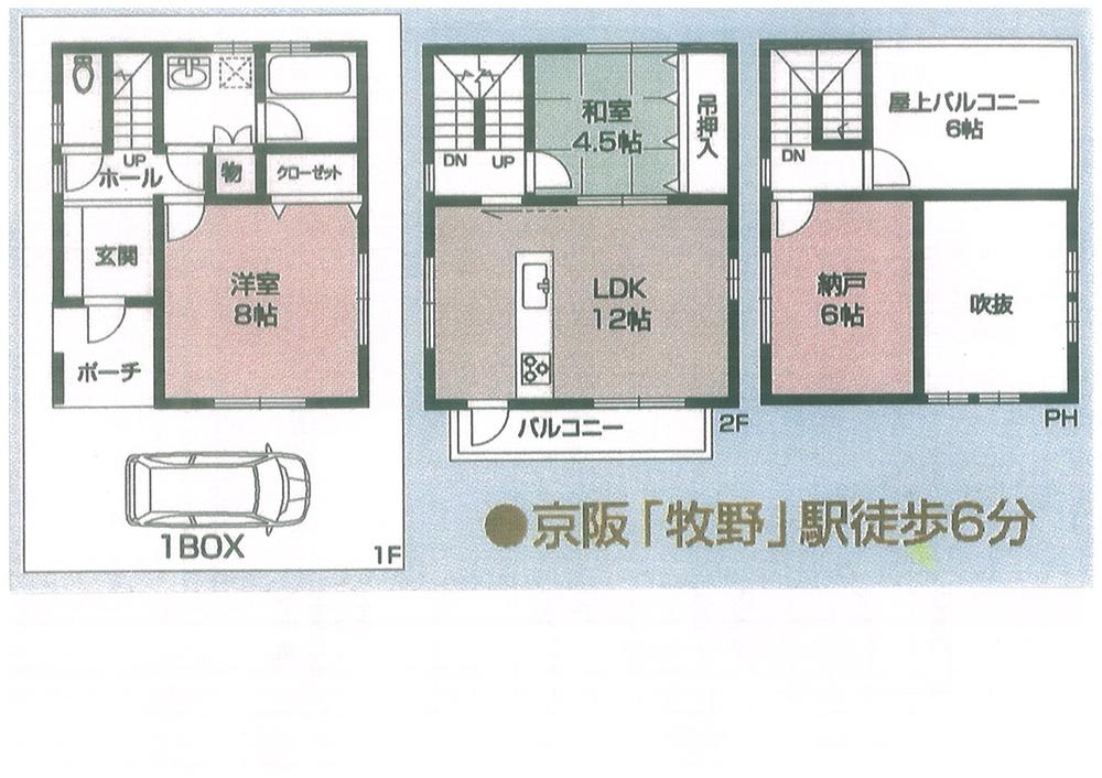 Floor plan. 19,800,000 yen, 3LDK, Land area 69.5 sq m , Building area 69.3 sq m