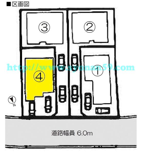 Compartment figure. 34,800,000 yen, 4LDK, Land area 114.37 sq m , Building area 95.57 sq m compartment view