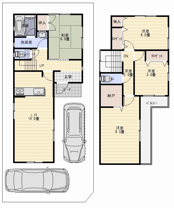 Floor plan. (No. 4 locations), Price 25,800,000 yen, 4LDK, Land area 106.56 sq m , Building area 96.79 sq m