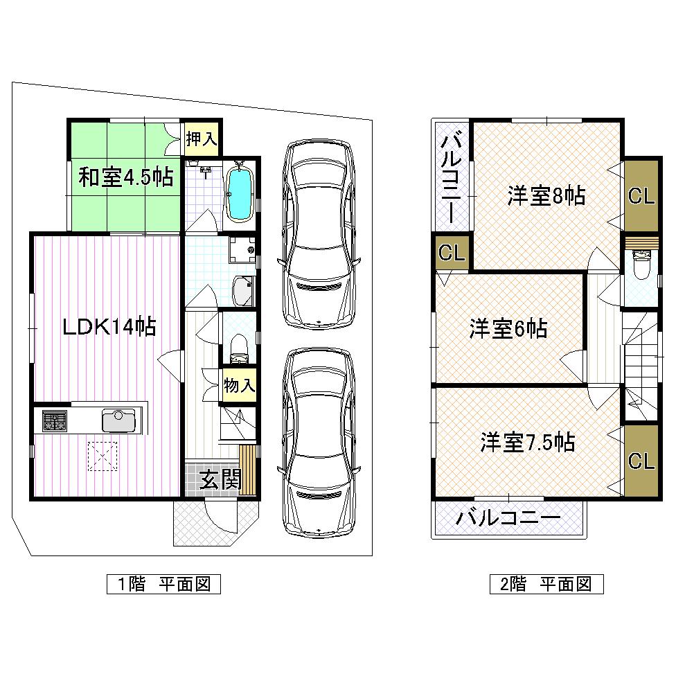 Floor plan. (No. 1 point), Price 25,800,000 yen, 4LDK, Land area 100.5 sq m , Building area 90.31 sq m