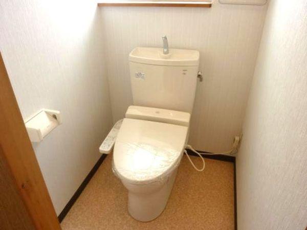 Toilet. Warm water washing toilet seat equipped! 