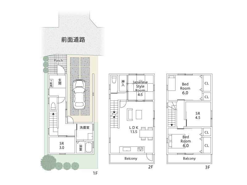 Other building plan example. Building plan example Building price 17,357,000 yen, Building area 109.35 sq m