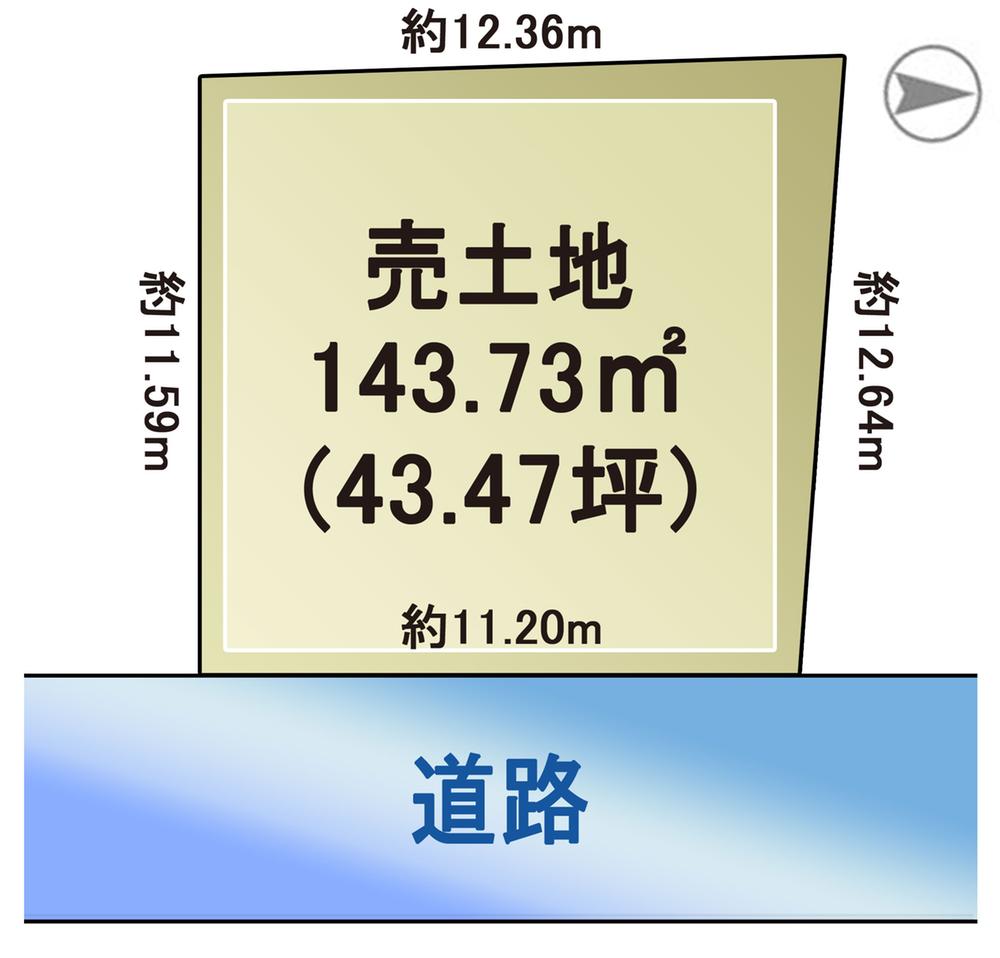 Compartment figure. Land price 18.5 million yen, Land area 143.73 sq m