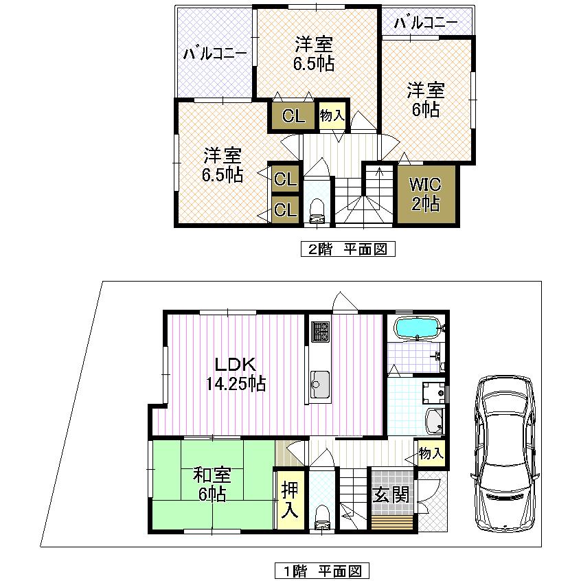 Floor plan. (No. 4 locations), Price 28.8 million yen, 4LDK, Land area 133.79 sq m , Building area 96.39 sq m