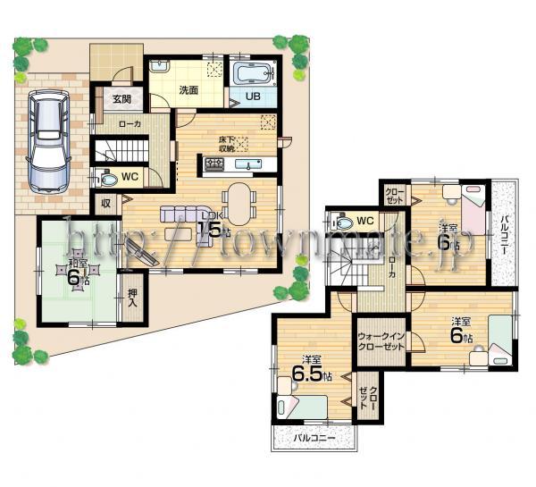 Floor plan. 23.8 million yen, 4LDK, Land area 119.57 sq m , Building area 100.19 sq m 4 No. Floor