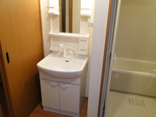 Washroom. You can also easily prepare in the morning in a separate wash basin with shower