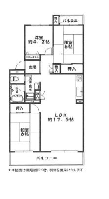 Floor plan. 3LDK, Price 12.8 million yen, Occupied area 76.82 sq m , Balcony area 11.85 sq m breadth of living is attractive