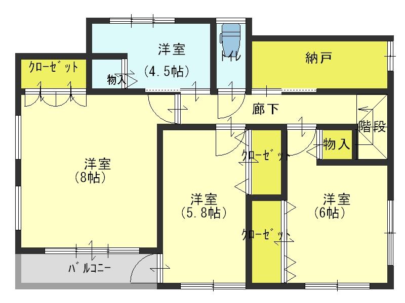 Floor plan. 36,800,000 yen, 5LDK + S (storeroom), Land area 133.22 sq m , Building area 123.17 sq m 2 floor