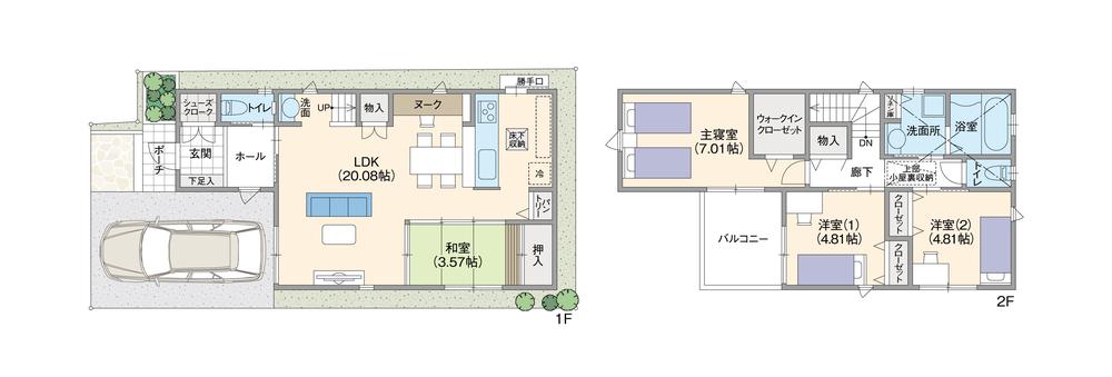 Floor plan. (No. 37 locations), Price 27.5 million yen, 4LDK, Land area 86.29 sq m , Building area 96.89 sq m