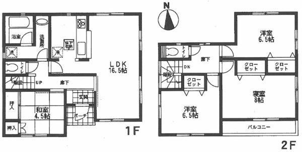 Floor plan. 25,800,000 yen, 4LDK, Land area 128.09 sq m , Building area 98.41 sq m
