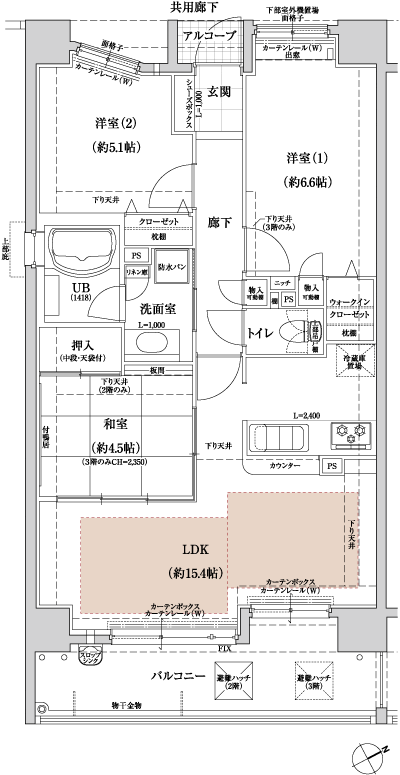 Floor: 3LDK, occupied area: 68.94 sq m, Price: 26.5 million yen