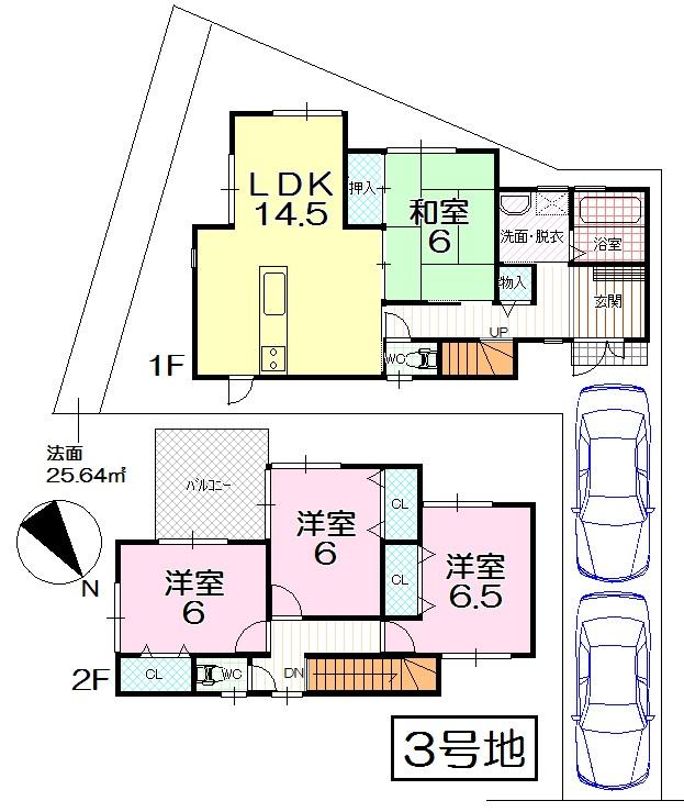 Floor plan. (No. 3 locations), Price 29,800,000 yen, 4LDK, Land area 158.01 sq m , Building area 95.58 sq m