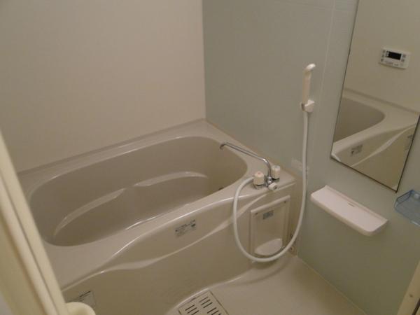 Bath. It is a spacious bath with a mirror