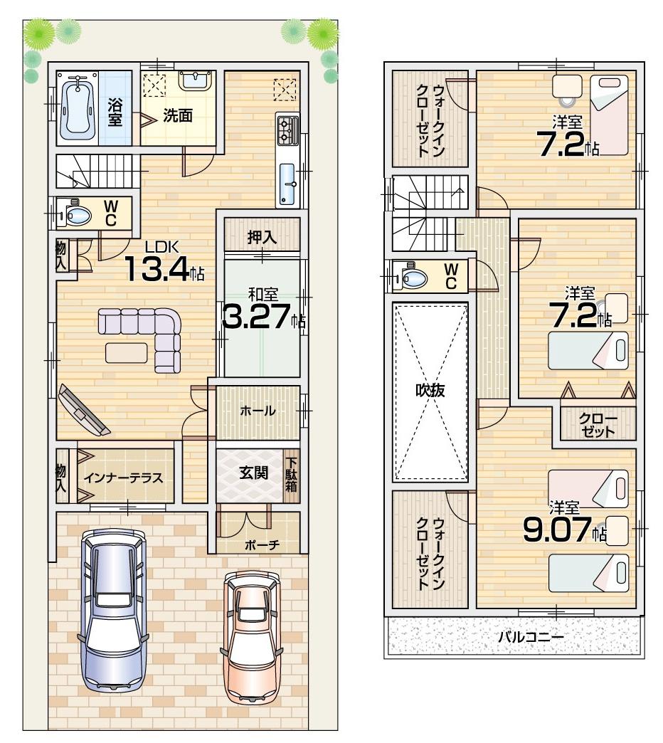 Floor plan. 33,950,000 yen, 3LDK + 2S (storeroom), Land area 118.51 sq m , Building area 120.16 sq m