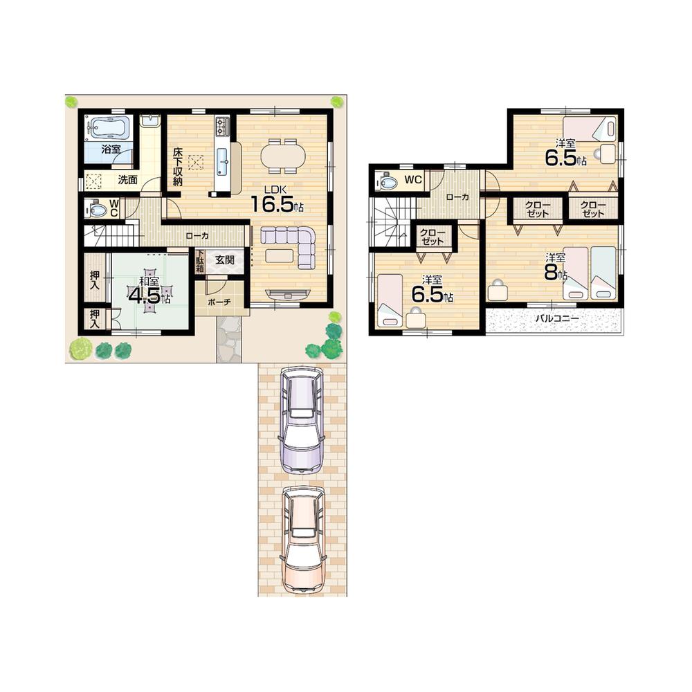 Floor plan. 23.8 million yen, 4LDK, Land area 128.09 sq m , Building area 98.41 sq m