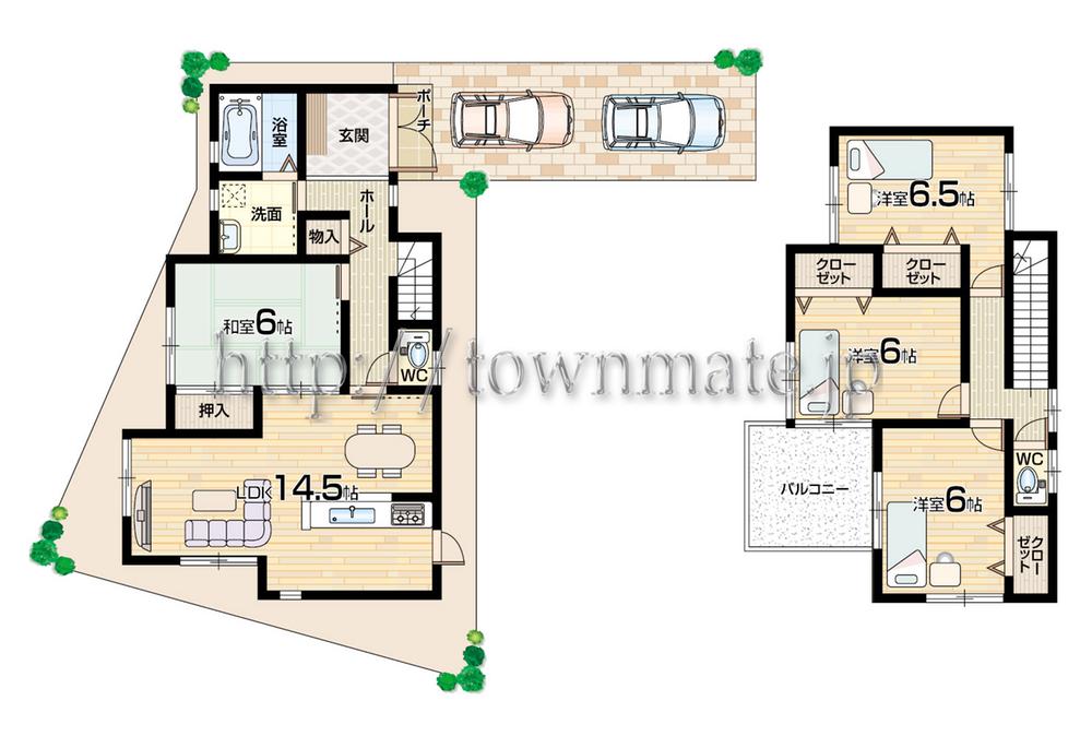 Floor plan. (No. 3 locations), Price 29,800,000 yen, 4LDK, Land area 158.01 sq m , Building area 95.58 sq m