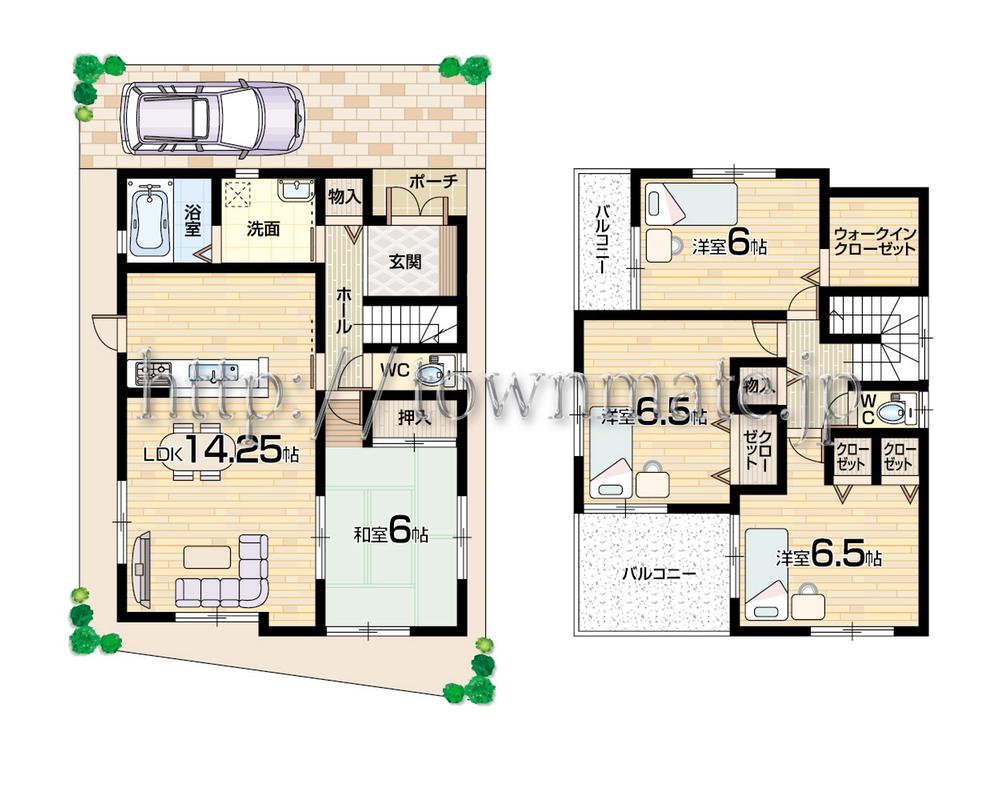 Floor plan. (No. 4 locations), Price 28.8 million yen, 4LDK, Land area 136.99 sq m , Building area 96.39 sq m