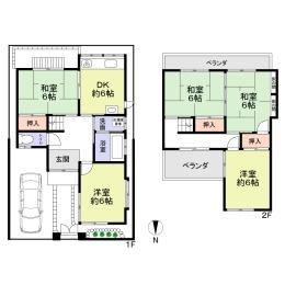 Floor plan. 14.8 million yen, 5DK, Land area 81.59 sq m , Building area 82.63 sq m