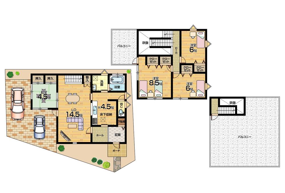 Floor plan. 32,800,000 yen, 4LDK, Land area 118.65 sq m , By all means the constellation of the night sky in the building area 108.47 sq m Sky balcony Please look