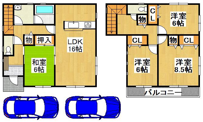 Floor plan. 28,900,000 yen, 4LDK, Land area 132.56 sq m , Building area 106.11 sq m