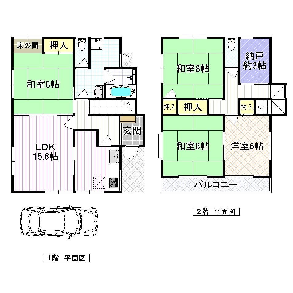 Floor plan. 27,800,000 yen, 4LDK + S (storeroom), Land area 131.17 sq m , Building area 116.75 sq m