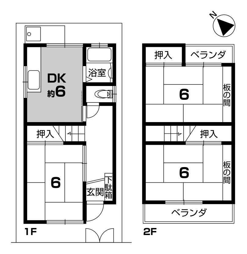 Floor plan. 4.8 million yen, 3DK, Land area 50.78 sq m , Building area 58.48 sq m