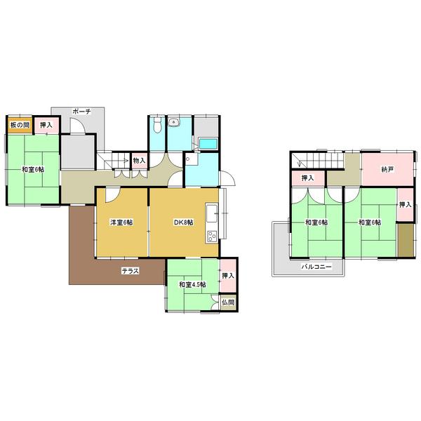 Floor plan. 28 million yen, 5DK, Land area 231.29 sq m , Building area 114.61 sq m