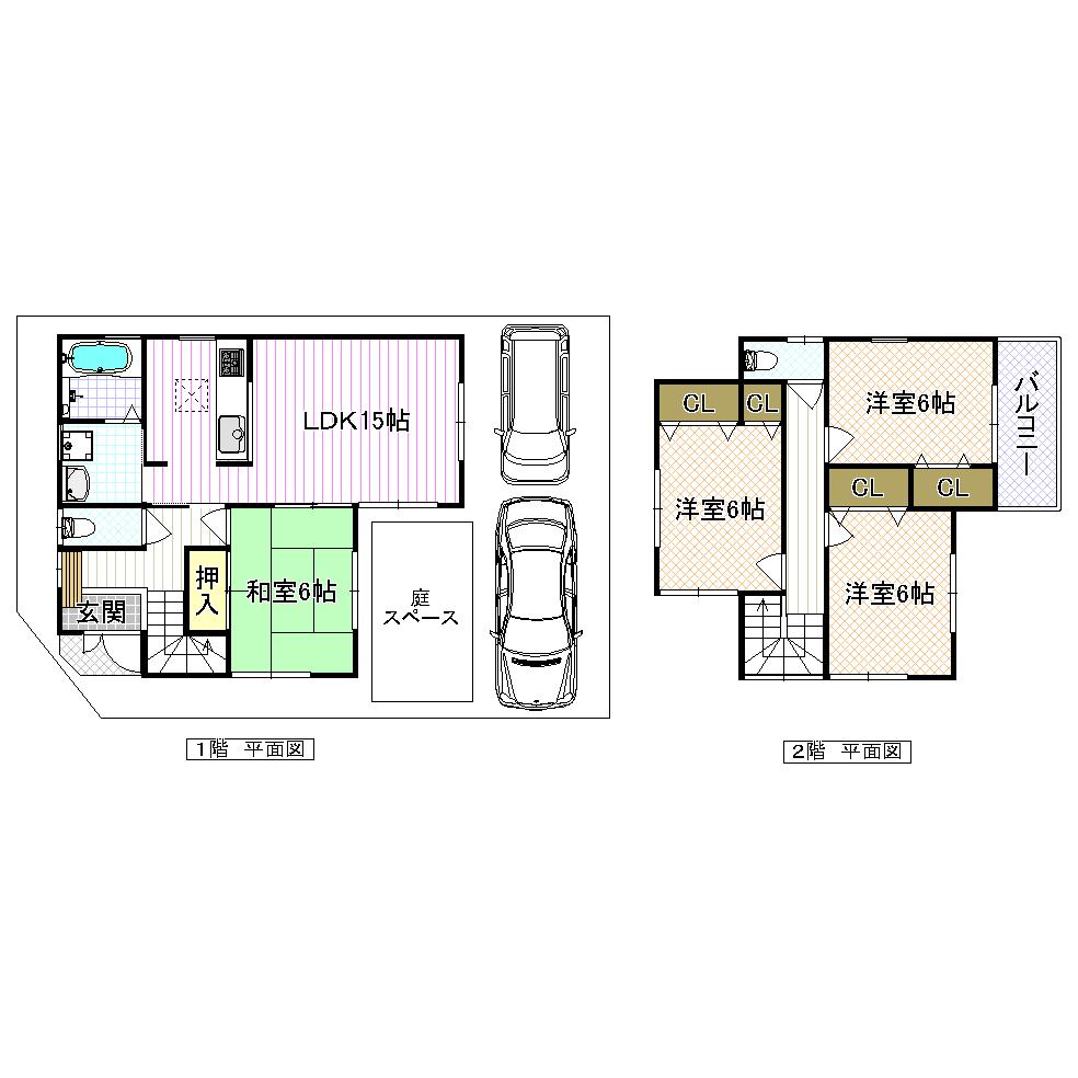 Floor plan. 29,800,000 yen, 4LDK, Land area 114.08 sq m , Building area 98.01 sq m land: 114.08 sq m Building: 98.01 sq m