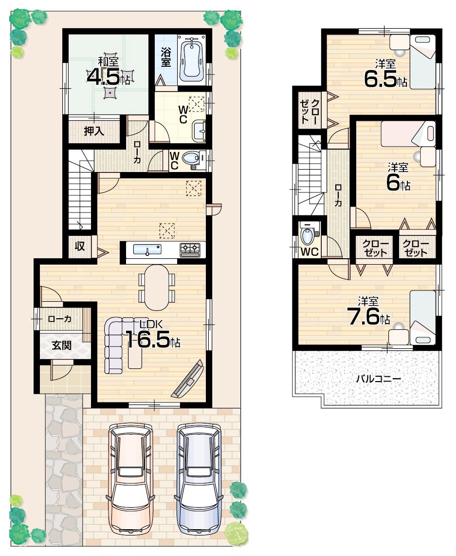 Floor plan. (No. 1 point), Price 30,800,000 yen, 4LDK, Land area 131.07 sq m , Building area 97.29 sq m