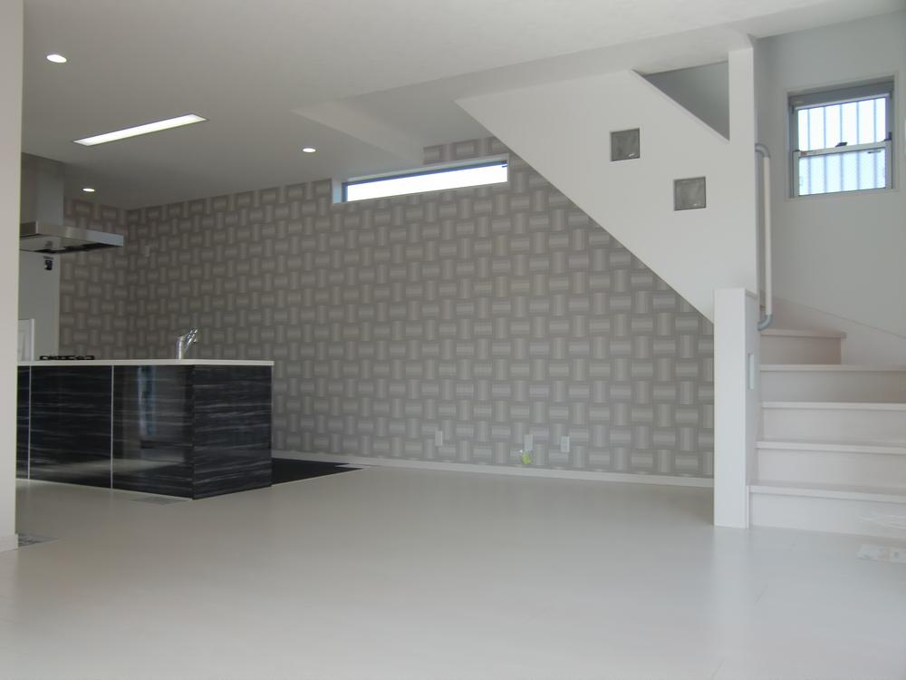 Living. Living staircase touch with family