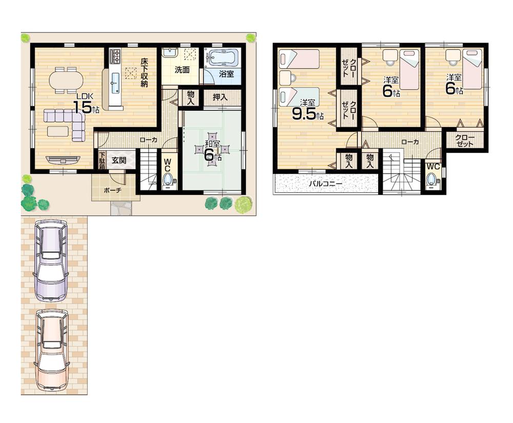 Floor plan. 23.8 million yen, 4LDK, Land area 124.51 sq m , Building area 101.25 sq m