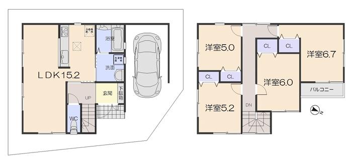 Floor plan. 21,800,000 yen, 4LDK, Land area 81.27 sq m , Building area 101.24 sq m floor plan