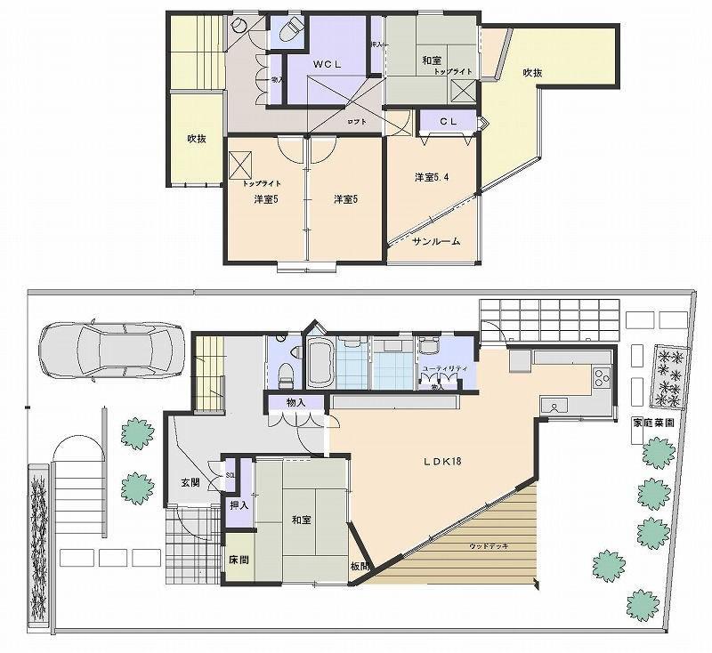 Floor plan. 35,800,000 yen, 5LDK, Land area 209.84 sq m , It is difficult to tell just building area 138.17 sq m drawings, It is an excellent housing. Come the direction of the living environment is looking for a house you, but spacious course, I think that you preview. 