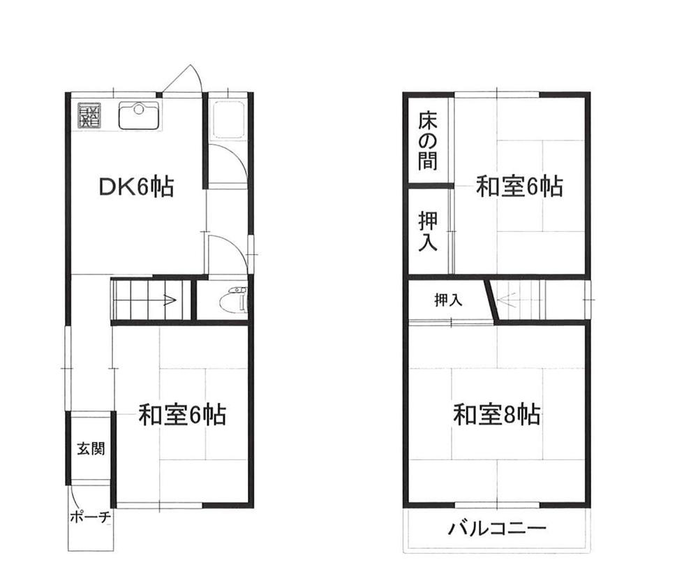 Floor plan. 5 million yen, 3DK, Land area 44.04 sq m , Building area 54.31 sq m
