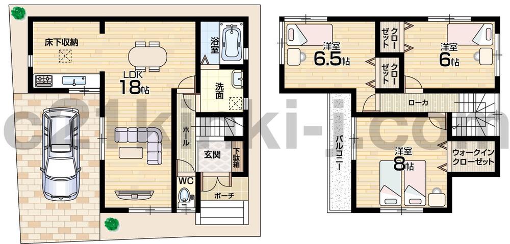 Floor plan. (No. 1 point), Price 20.8 million yen, 3LDK+S, Land area 80 sq m , Building area 87.48 sq m